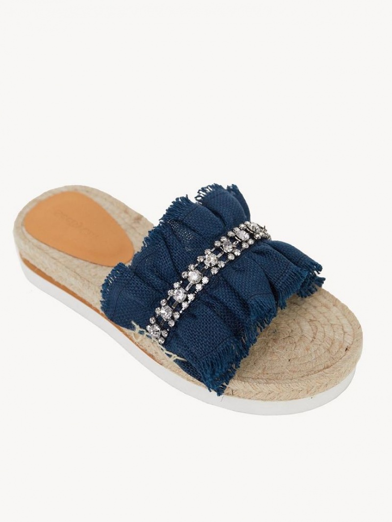 PETROL Chloe Mollie Espadrille Flats | CHE-SR14807