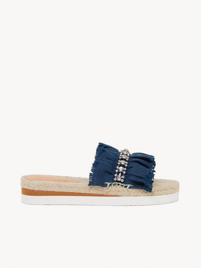 PETROL Chloe Mollie Espadrille Flats | CHE-SR14807