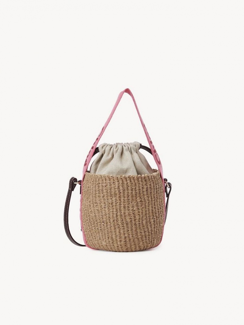 PINK - RED 1 Chloe Small Woody Basket Crossbody Bags | CHE-SR13616