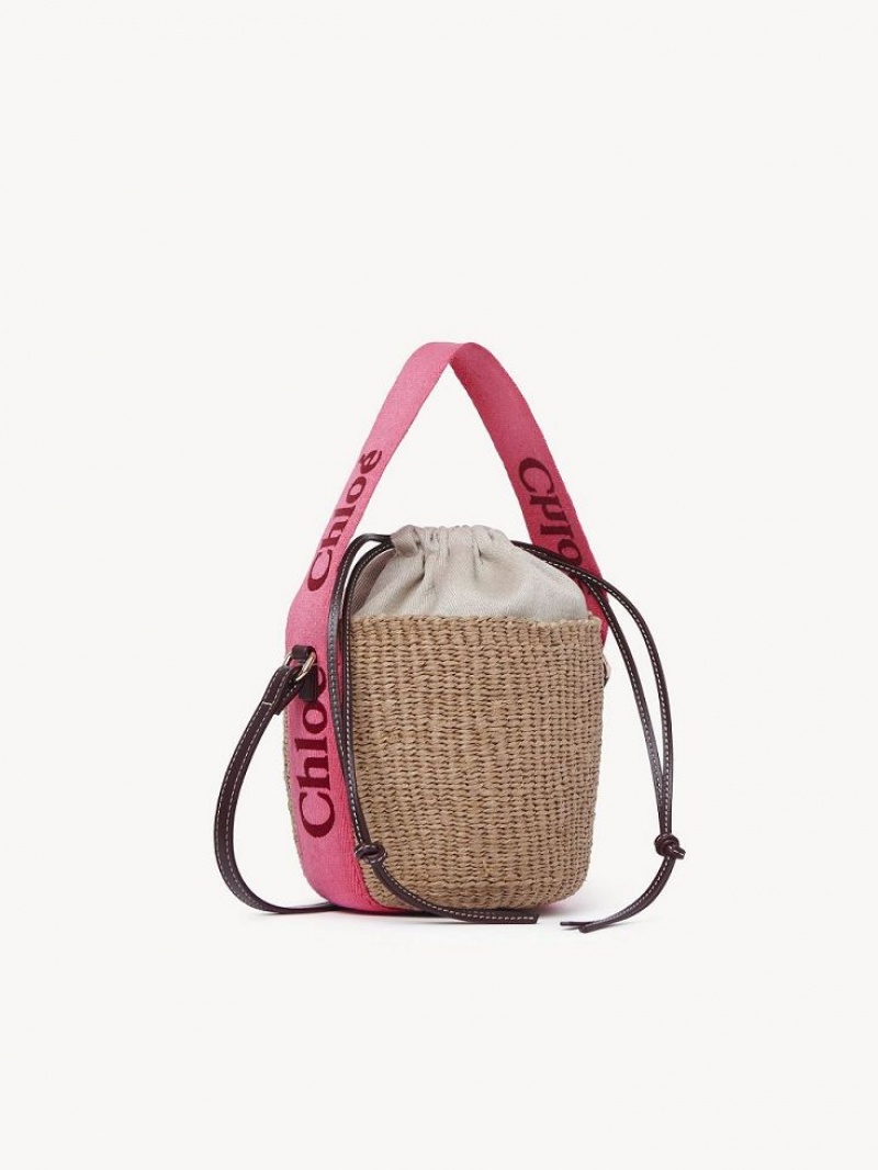 PINK - RED 1 Chloe Small Woody Basket Crossbody Bags | CHE-SR13616