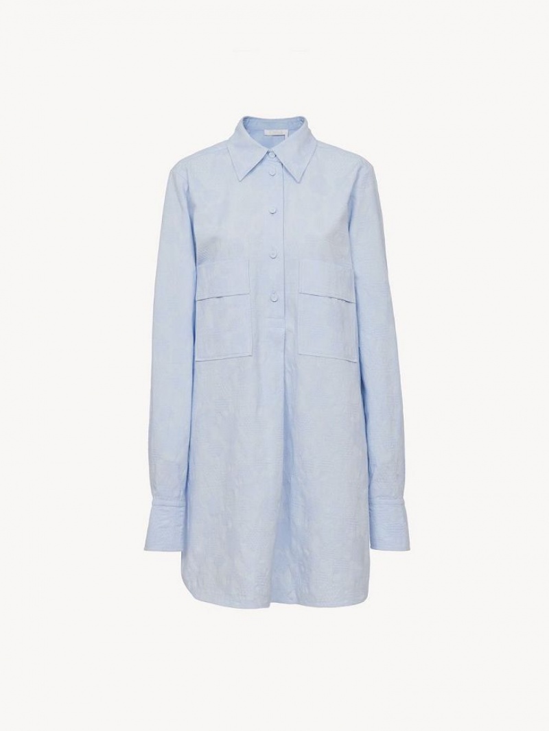 PURE BLUE Chloe Oversized Shirts | CHE-SR13894