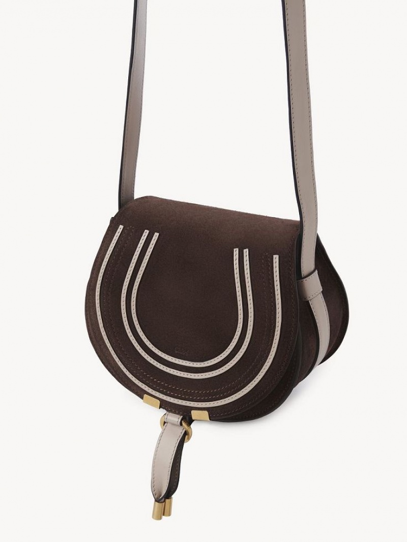 PURE BROWN Chloe Marcie Small Crossbody Bags | CHE-SR13510