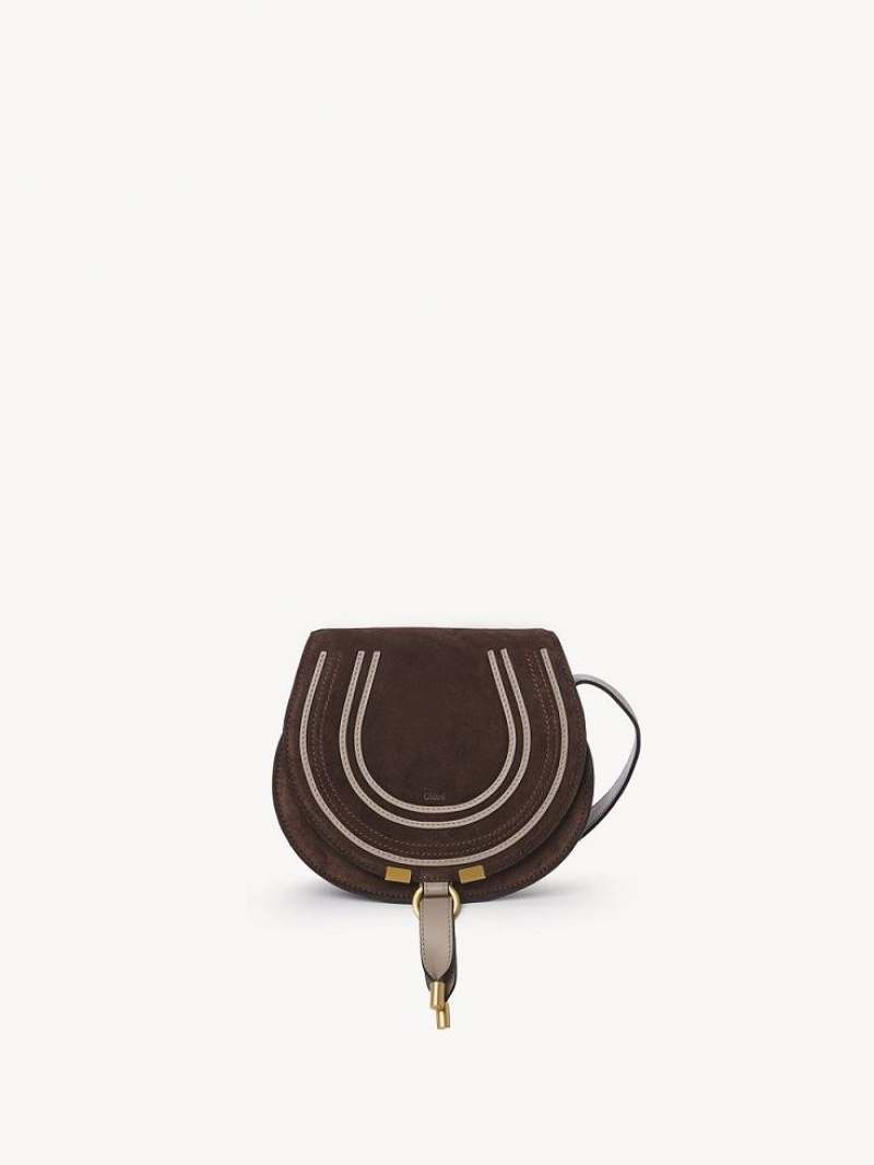 PURE BROWN Chloe Marcie Small Crossbody Bags | CHE-SR13510