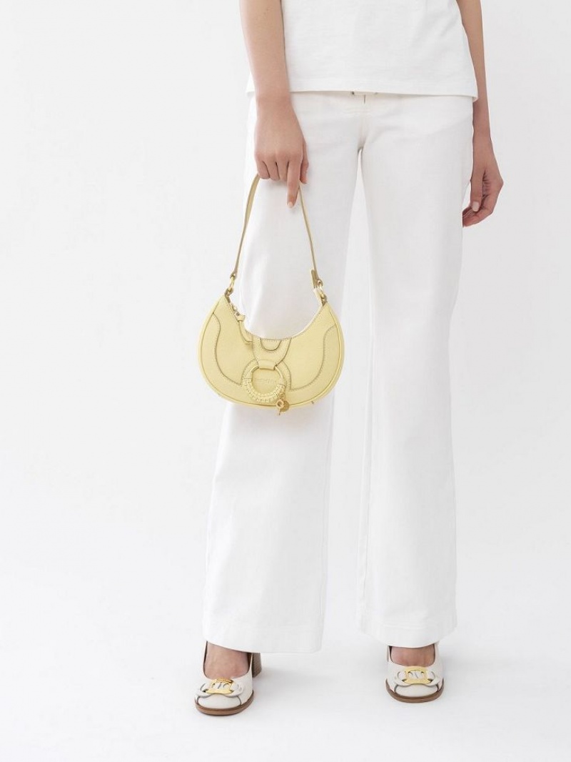 PURE YELLOW Chloe Hana Half Moon Mini Bags | CHE-SR14764