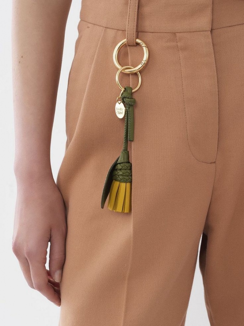 PURE YELLOW Chloe My Sbc Flower Dandelion Key Chain | CHE-SR14936