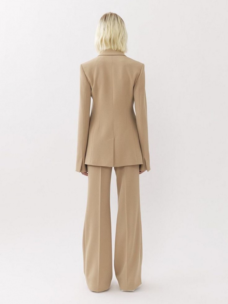 Pearl Beige Chloe Bell-shaped Suiting | CHE-SR14064