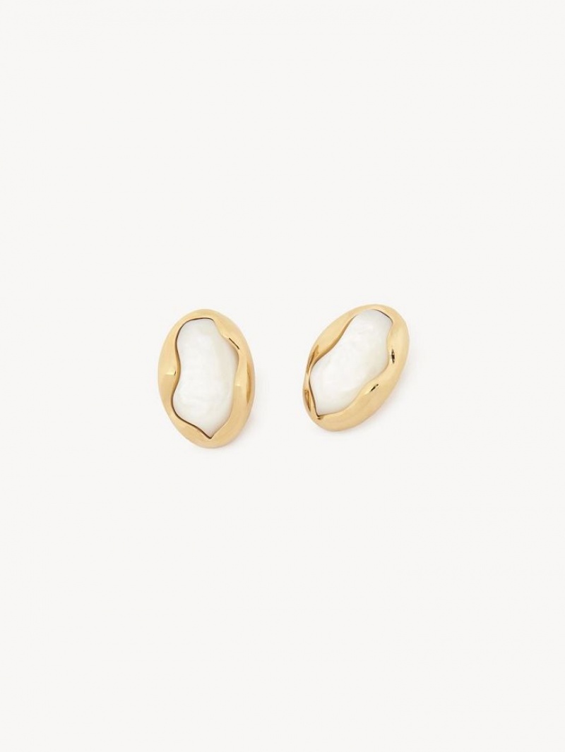 Pearl Chloe Sybil Clip-on Earrings | CHE-SR14458