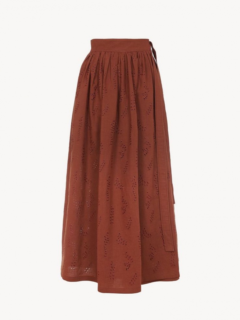 Red Ochre Chloe X Eres Paloma Long Wrap Skirts | CHE-SR14082