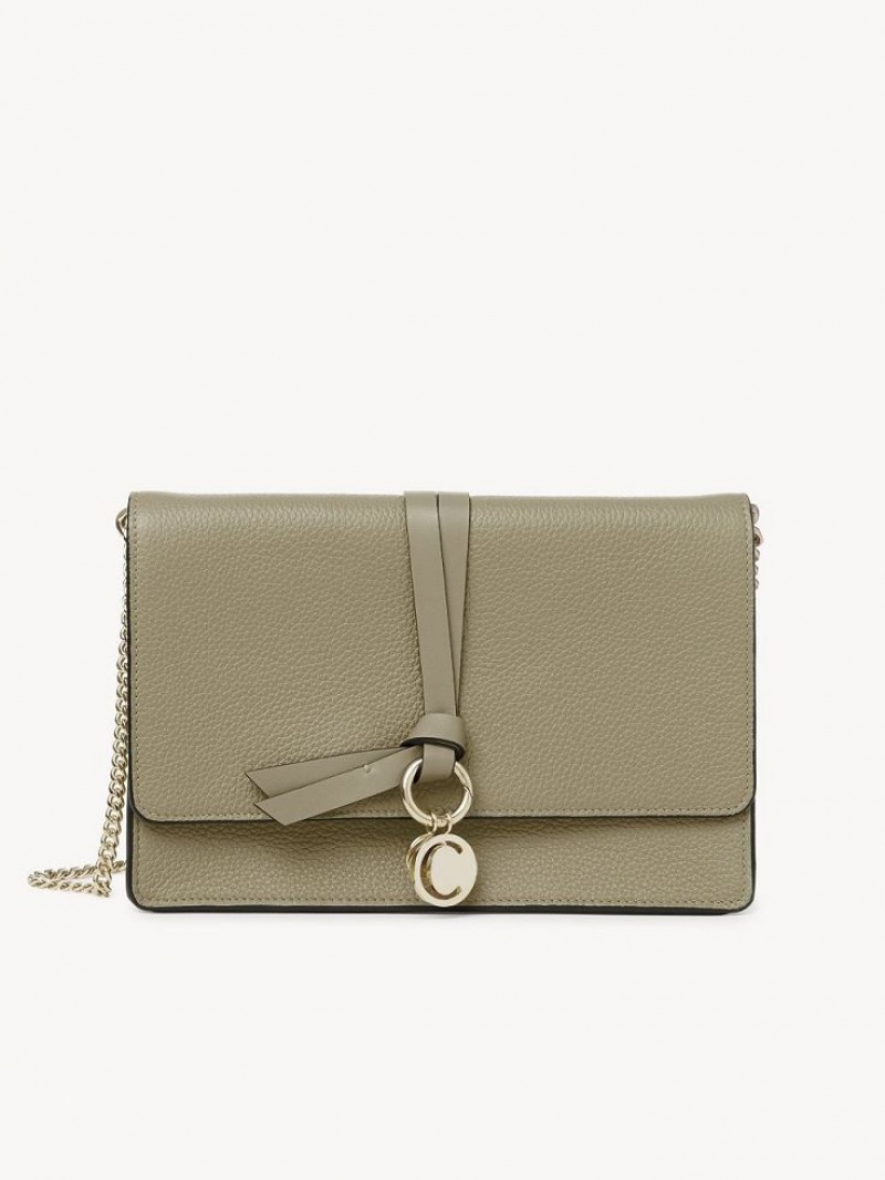 SLATE GREEN Chloe Alphabet Clutch Crossbody Bags | CHE-SR13481