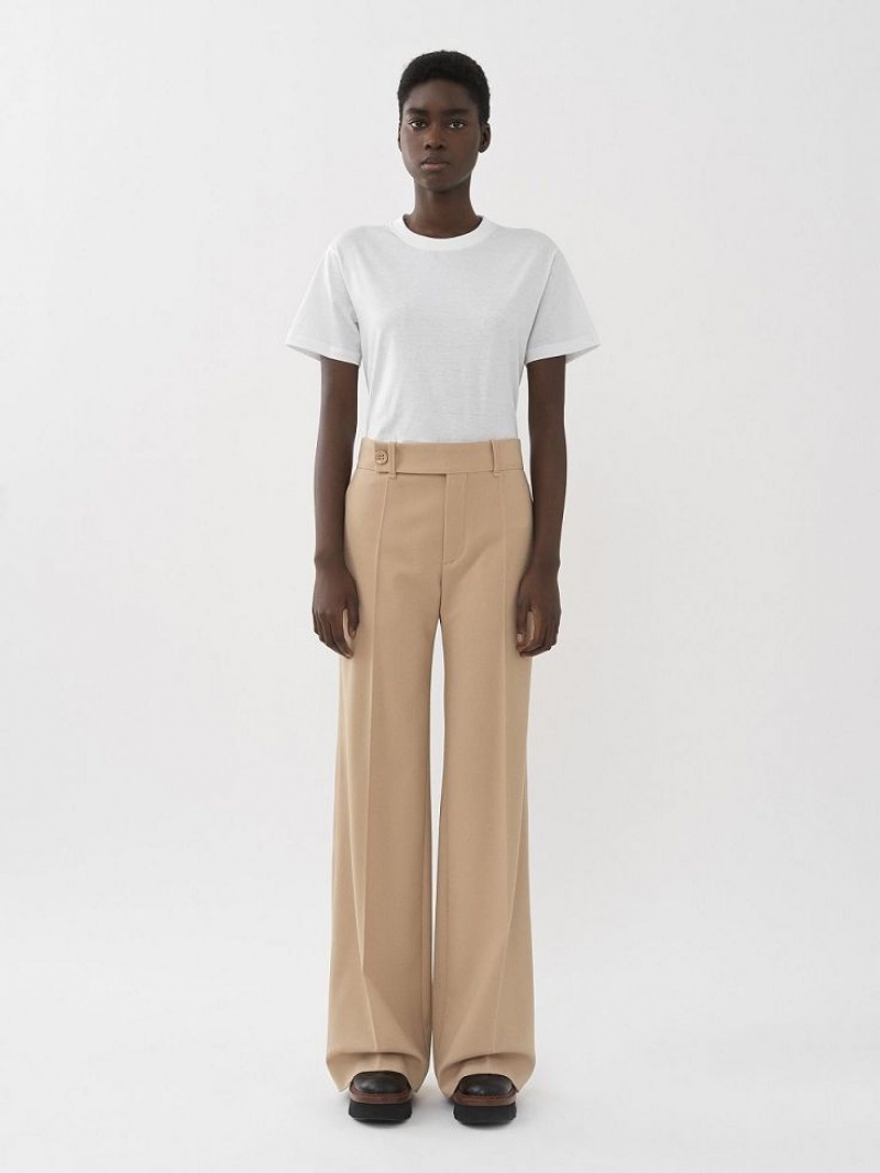 SOFT TAN Chloe Signature Straight Pants | CHE-SR13998