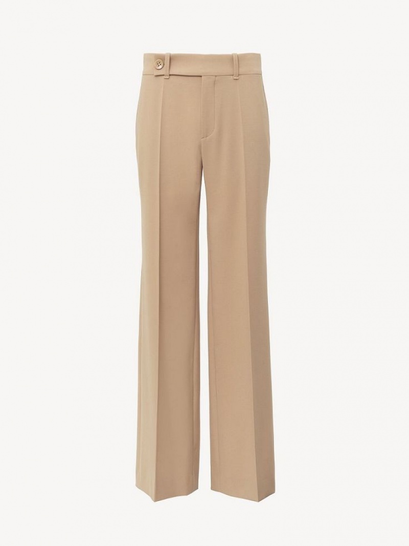 SOFT TAN Chloe Signature Straight Pants | CHE-SR13998