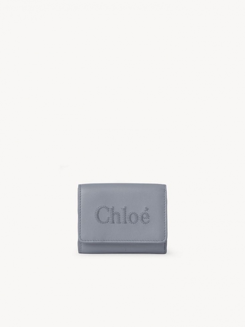 STORM BLUE Chloe Sense Mini Tri-fold Compact Wallets | CHE-SR14275