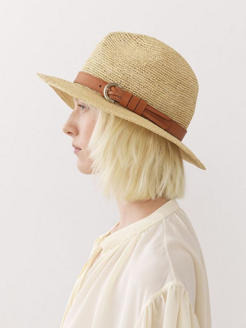 STRAW BEIGE Chloe X Borsalino Straw Hats | CHE-SR14491