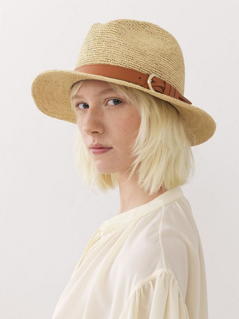 STRAW BEIGE Chloe X Borsalino Straw Hats | CHE-SR14491