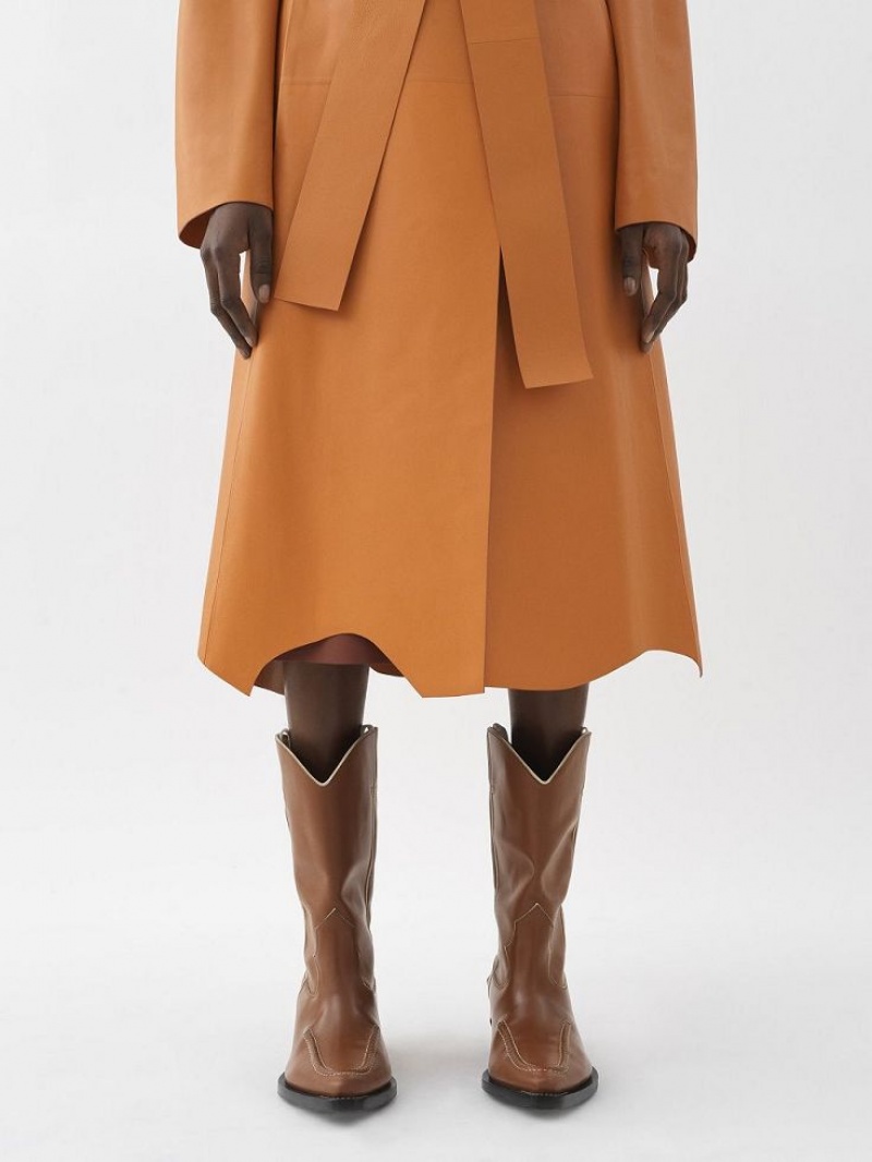 SUNSET ORANGE Chloe Generous Wrap Coats | CHE-SR13785