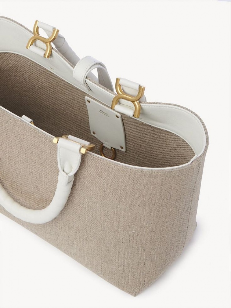 Sand Chloe Marcie Small Tote Bags | CHE-SR13359