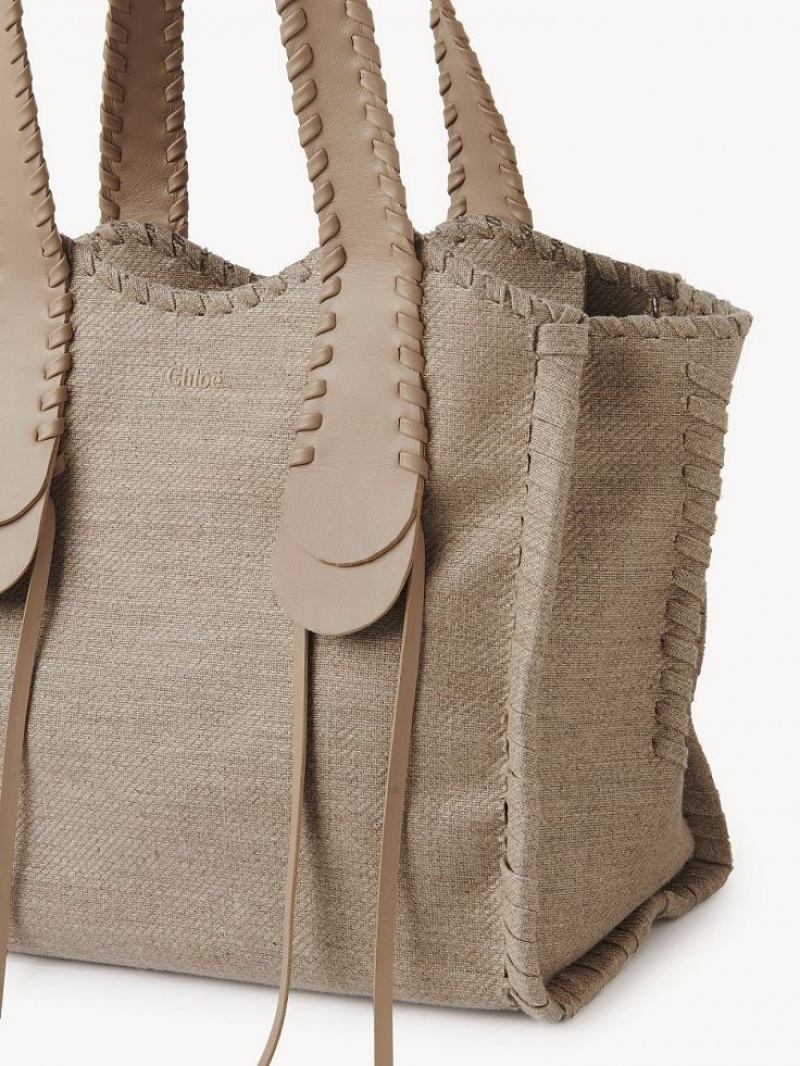 Sand Chloe Medium Mony Tote Bags | CHE-SR13401