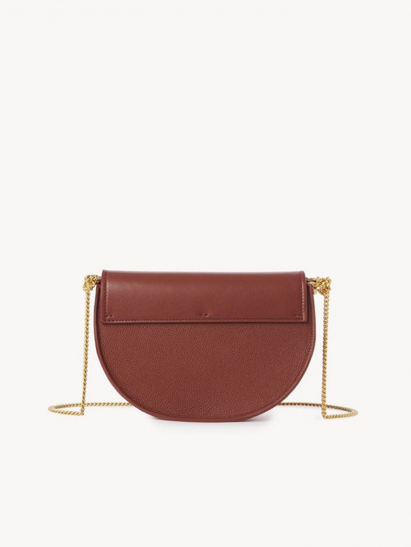 Sepia Brown Chloe Marcie Chain Flap Crossbody Bags | CHE-SR13461