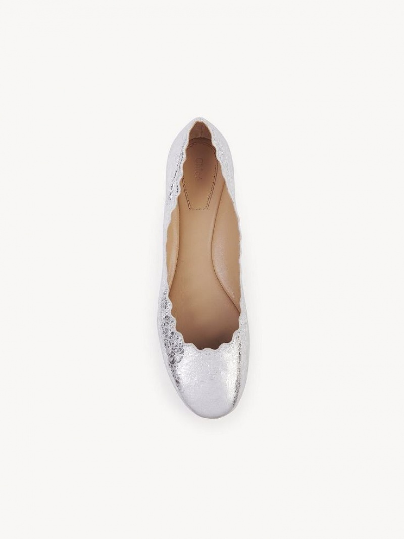 Silver Chloe Lauren Ballet Flat | CHE-SR14271