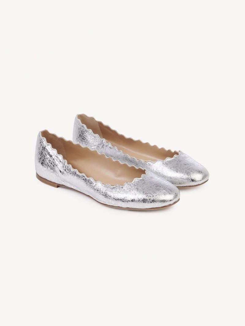 Silver Chloe Lauren Ballet Flat | CHE-SR14271