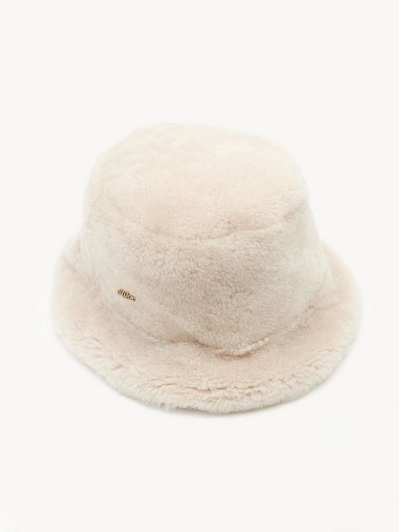 Soft Beige Chloe Shearling Hats | CHE-SR14481