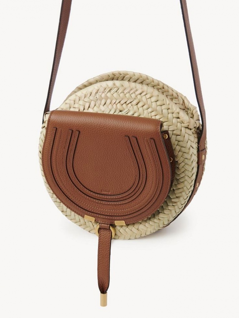 Tan Chloe Marcie Basket Crossbody Bags | CHE-SR13478