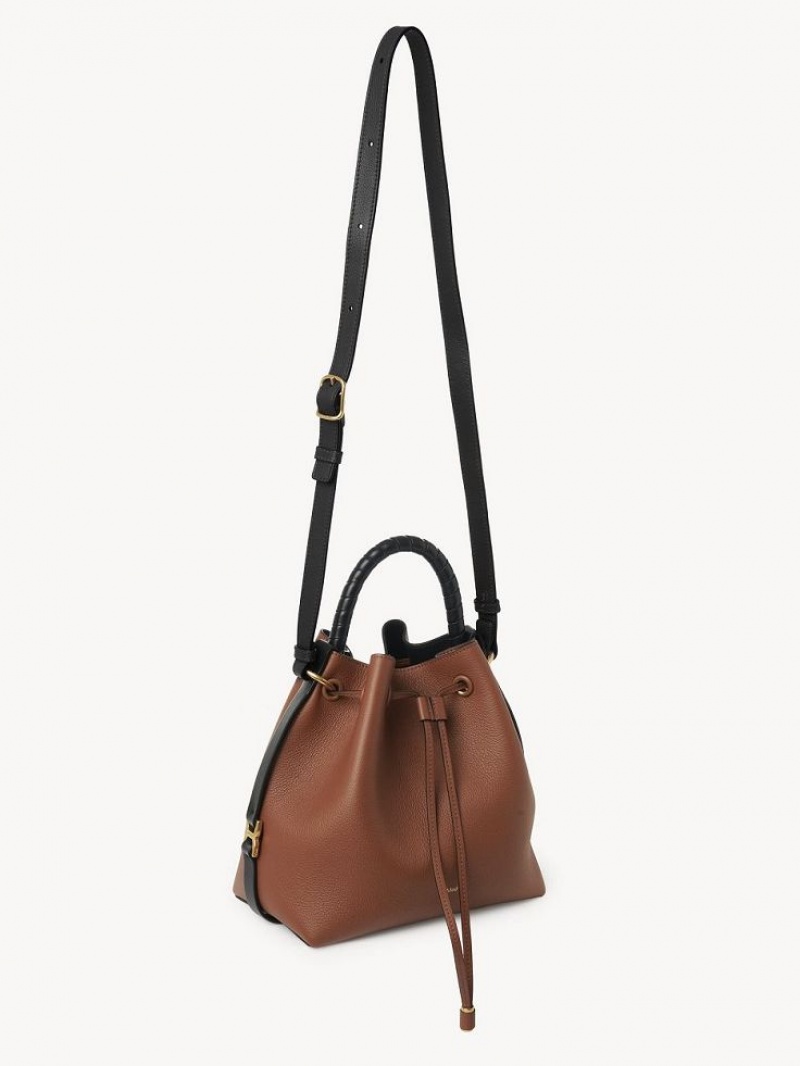 Tan Chloe Marcie Bucket Crossbody Bags | CHE-SR13614