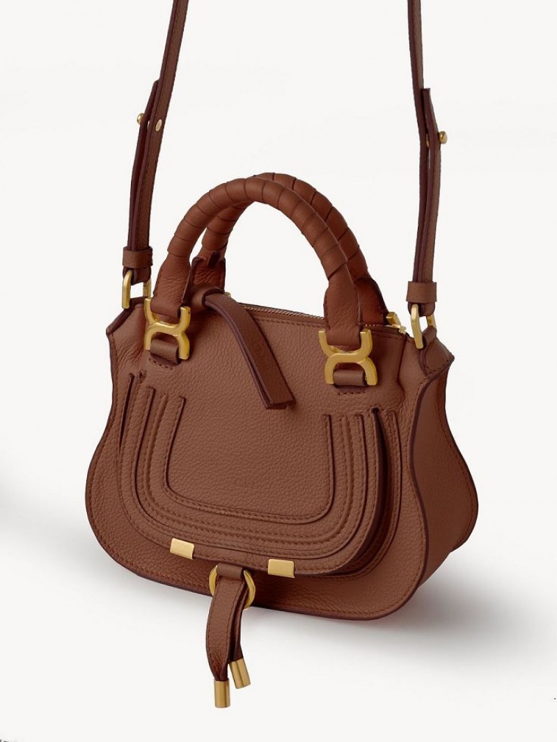 Tan Chloe Marcie Mini Double Carry Crossbody Bags | CHE-SR13555