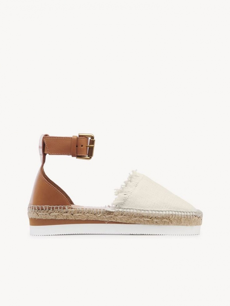 White Chloe Glyn Espadrille Sandals | CHE-SR14820