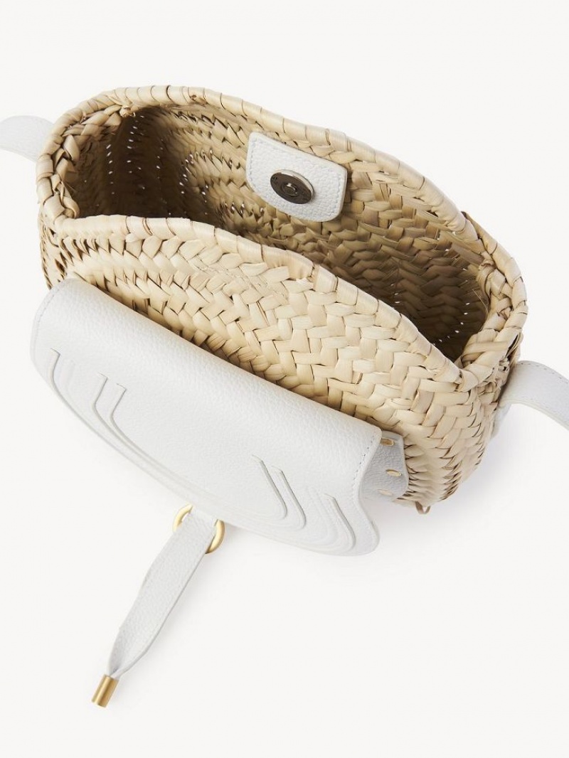 White Chloe Marcie Basket Crossbody Bags | CHE-SR13572