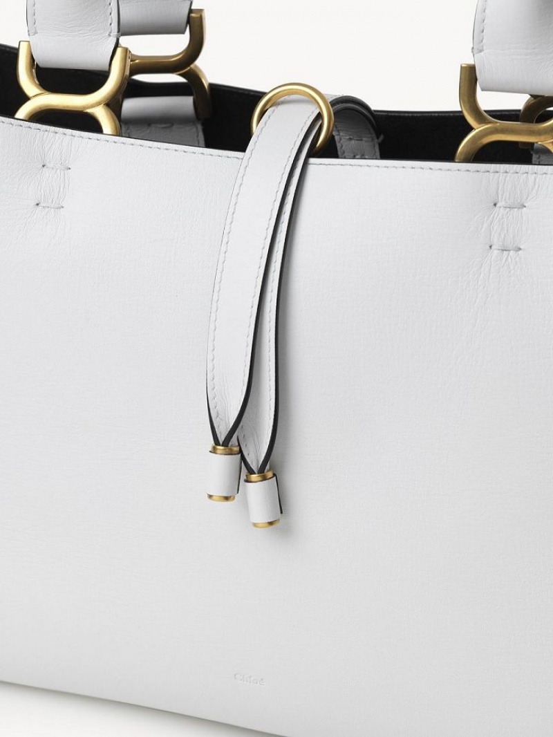 White Chloe Marcie Small Tote Bags | CHE-SR13302