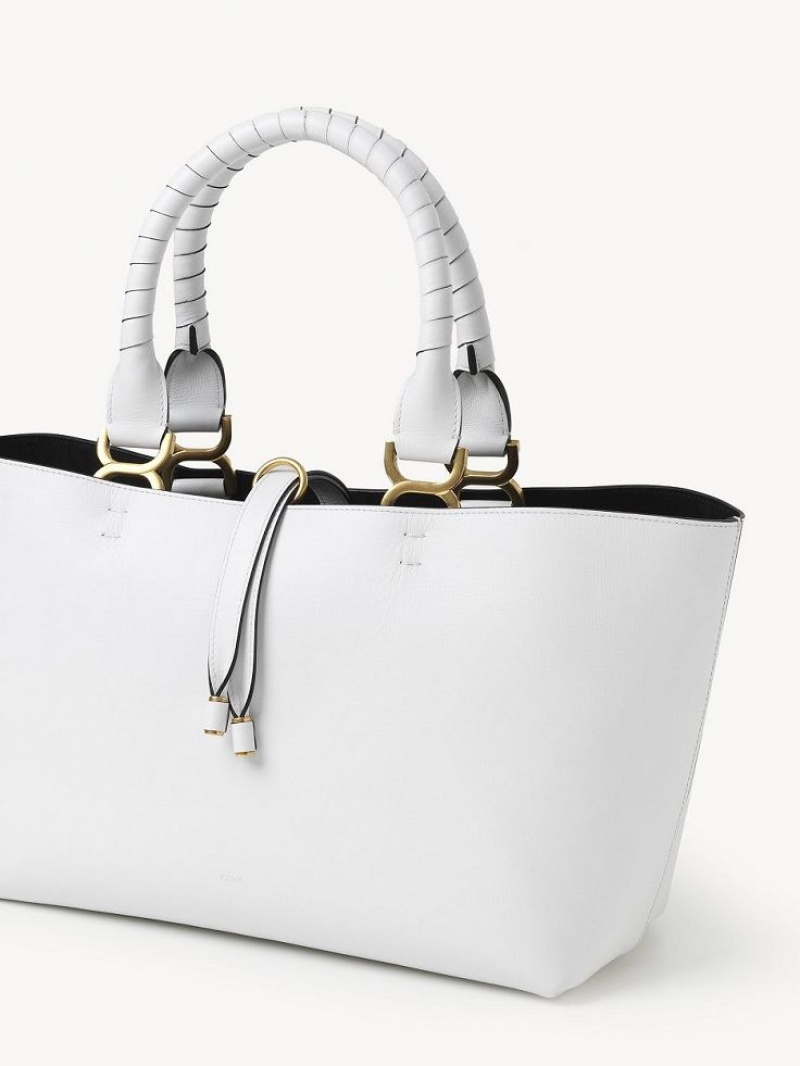 White Chloe Marcie Small Tote Bags | CHE-SR13302