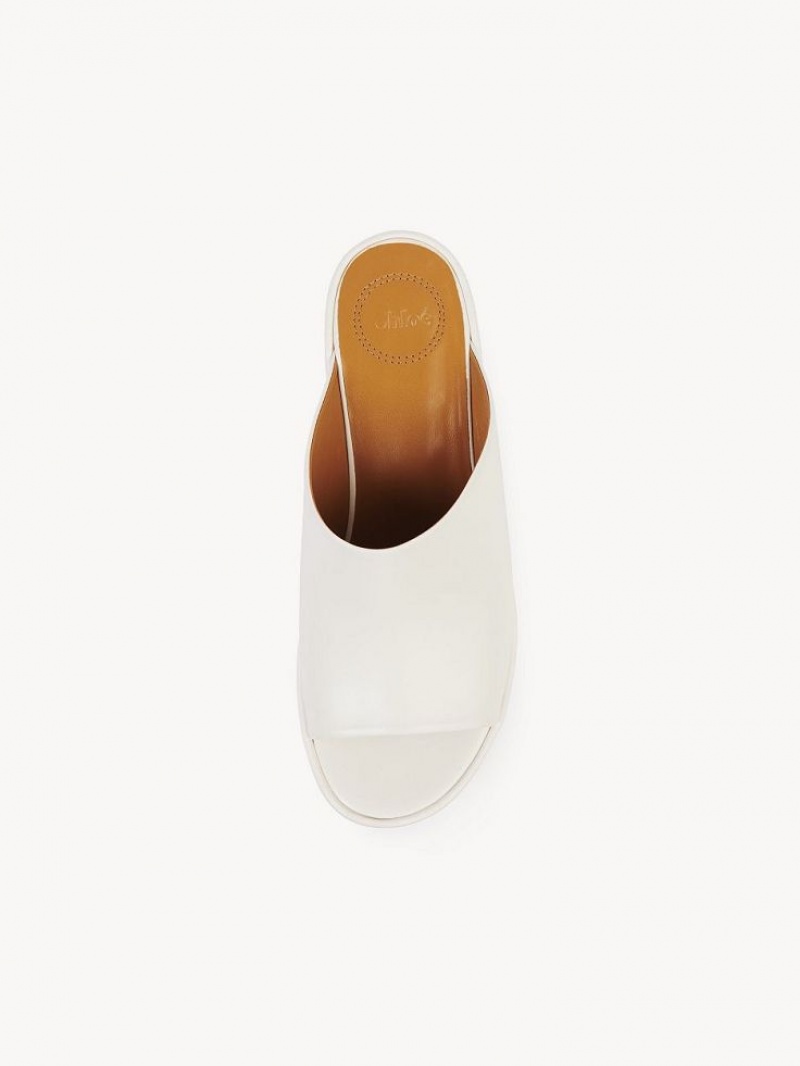 White Chloe Oli Platform Mule | CHE-SR14155