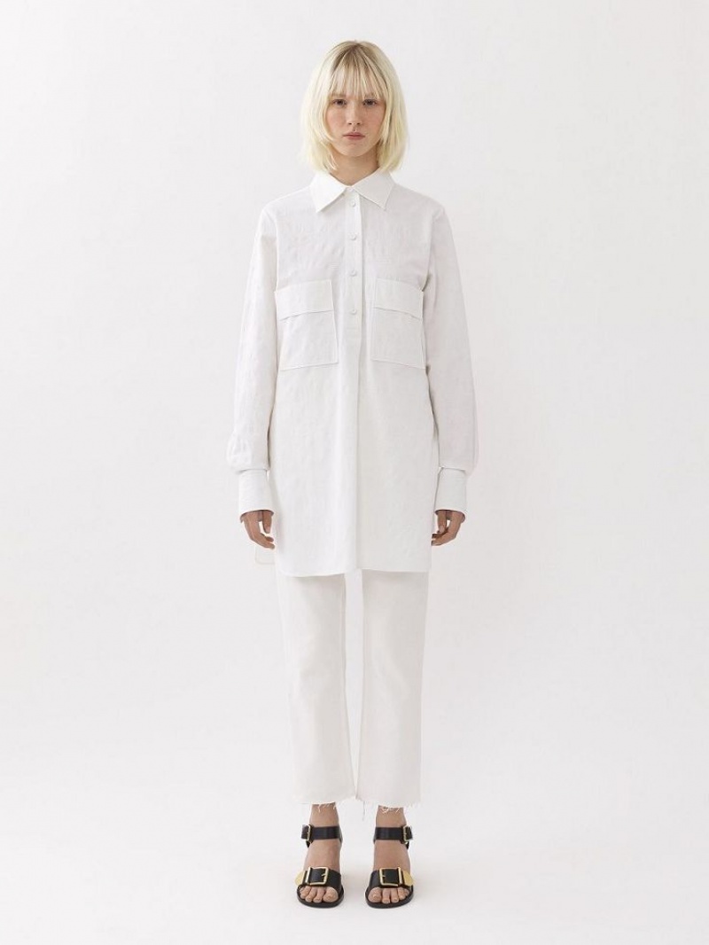 White Chloe Oversized Shirts | CHE-SR13893