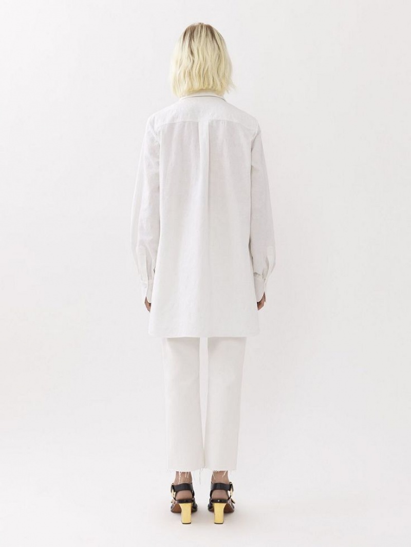 White Chloe Oversized Shirts | CHE-SR13893