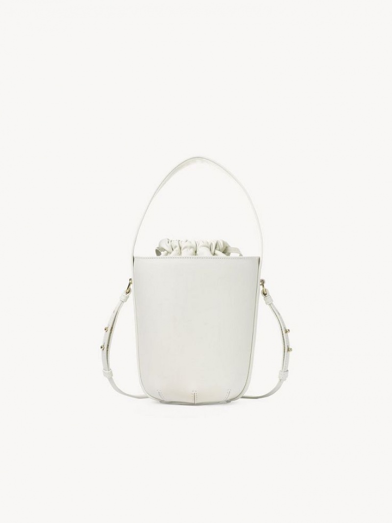 White Chloe Sense Bucket Crossbody Bags | CHE-SR13529