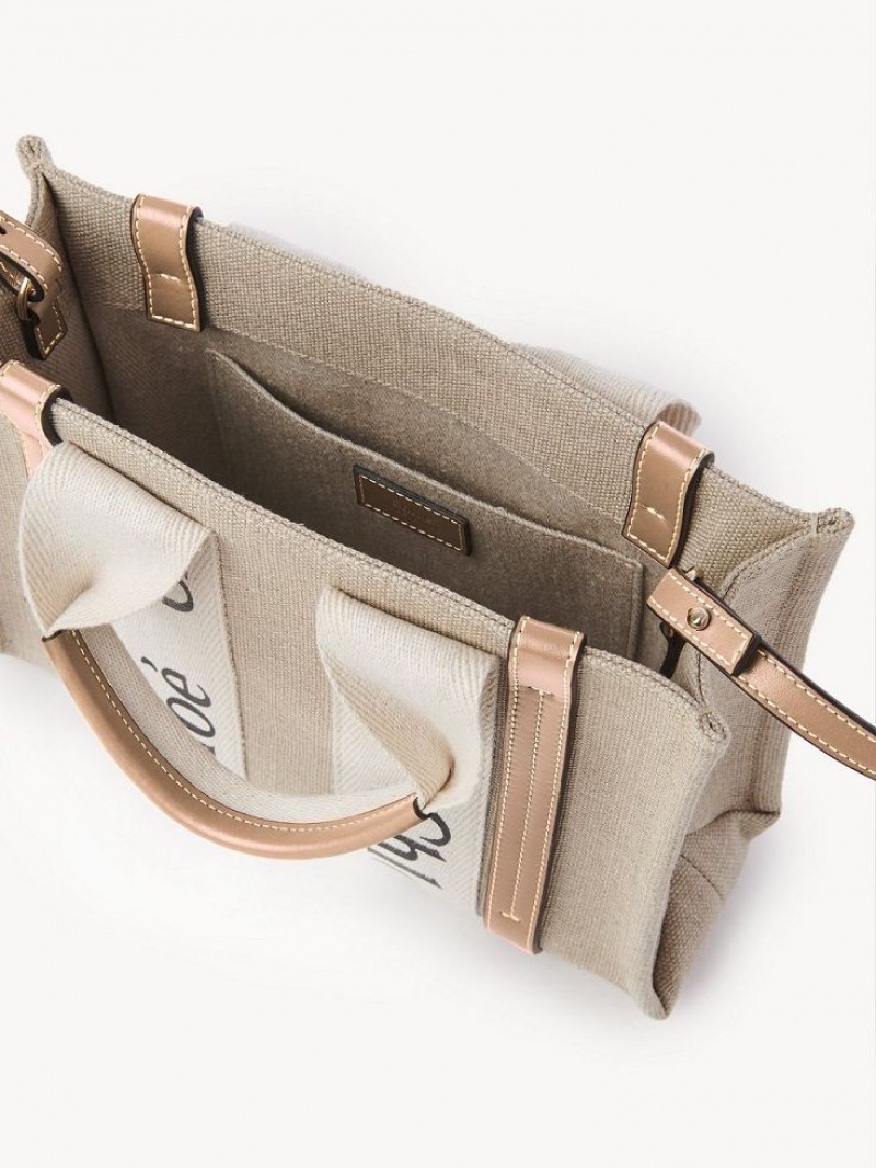 White - Beige 1 Chloe Small Woody Crossbody Bags | CHE-SR13490