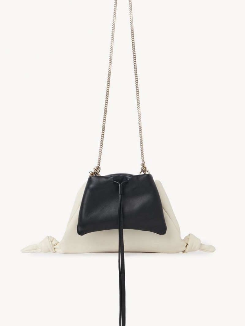 White - Black 1 Chloe Arlène Clutches | CHE-SR13748