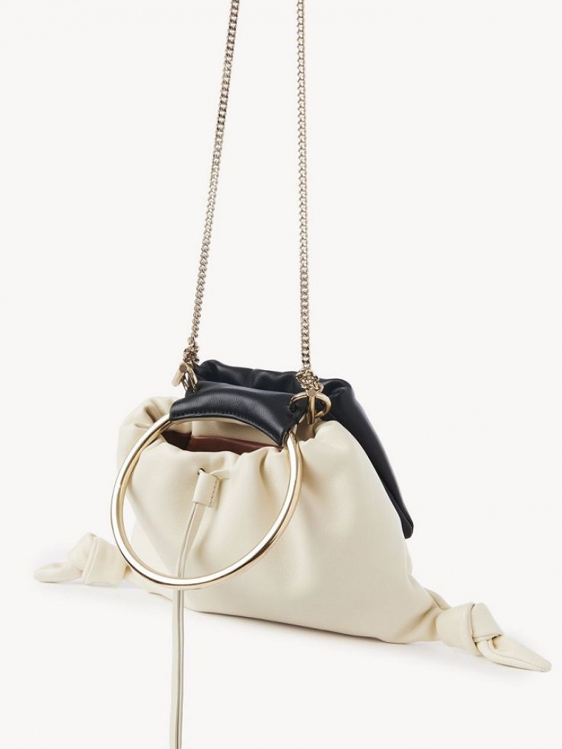 White - Black 1 Chloe Arlène Pouch Mini Bags | CHE-SR13739