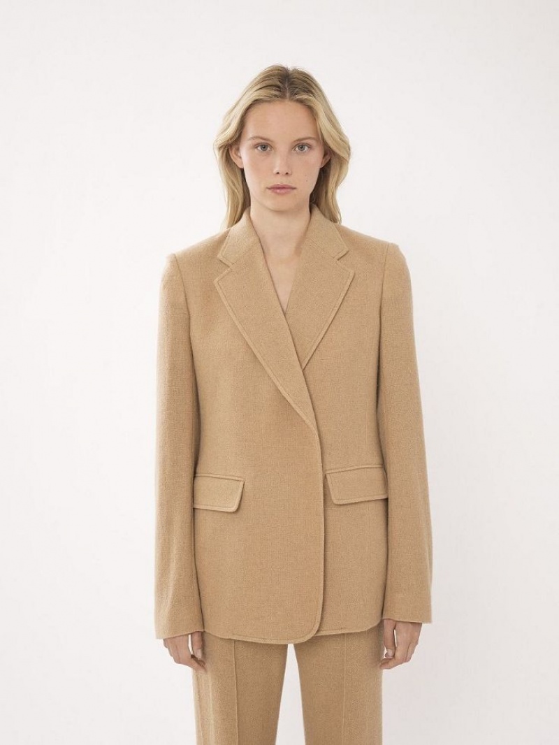 Worn Brown Chloe Buttonless Tailored Jackets | CHE-SR13770