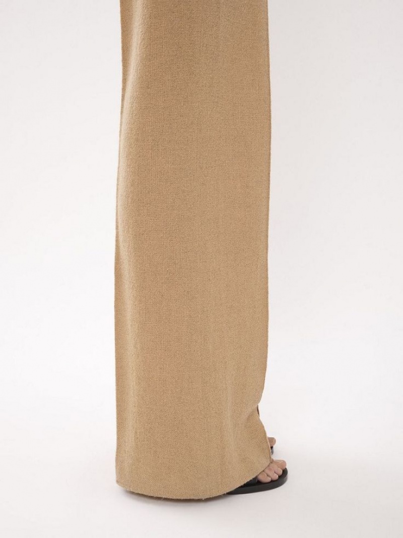 Worn Brown Chloe Wide-leg Pants | CHE-SR14026